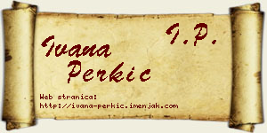 Ivana Perkić vizit kartica